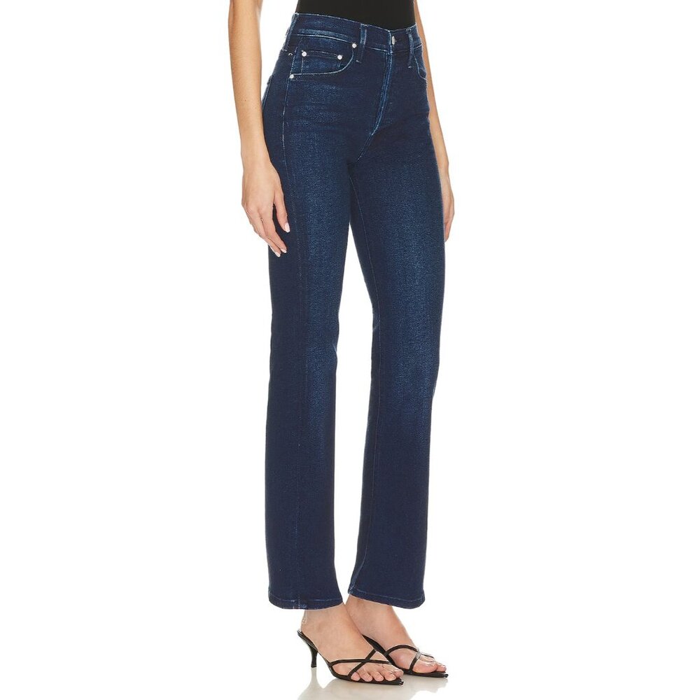 NWT MOTHER Tripper Dark Blue Women's Jeans - Taking Shape Color - High Rise - Picture 9 of 10